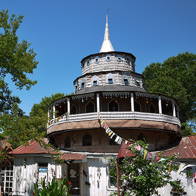 Howard Finster's handmade folk art church at Paradise Garden