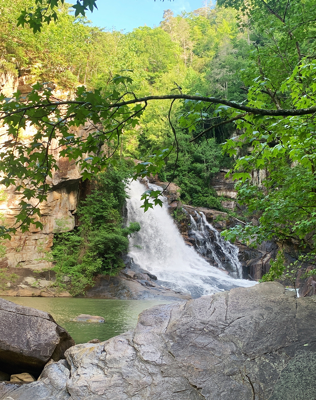 a waterfall