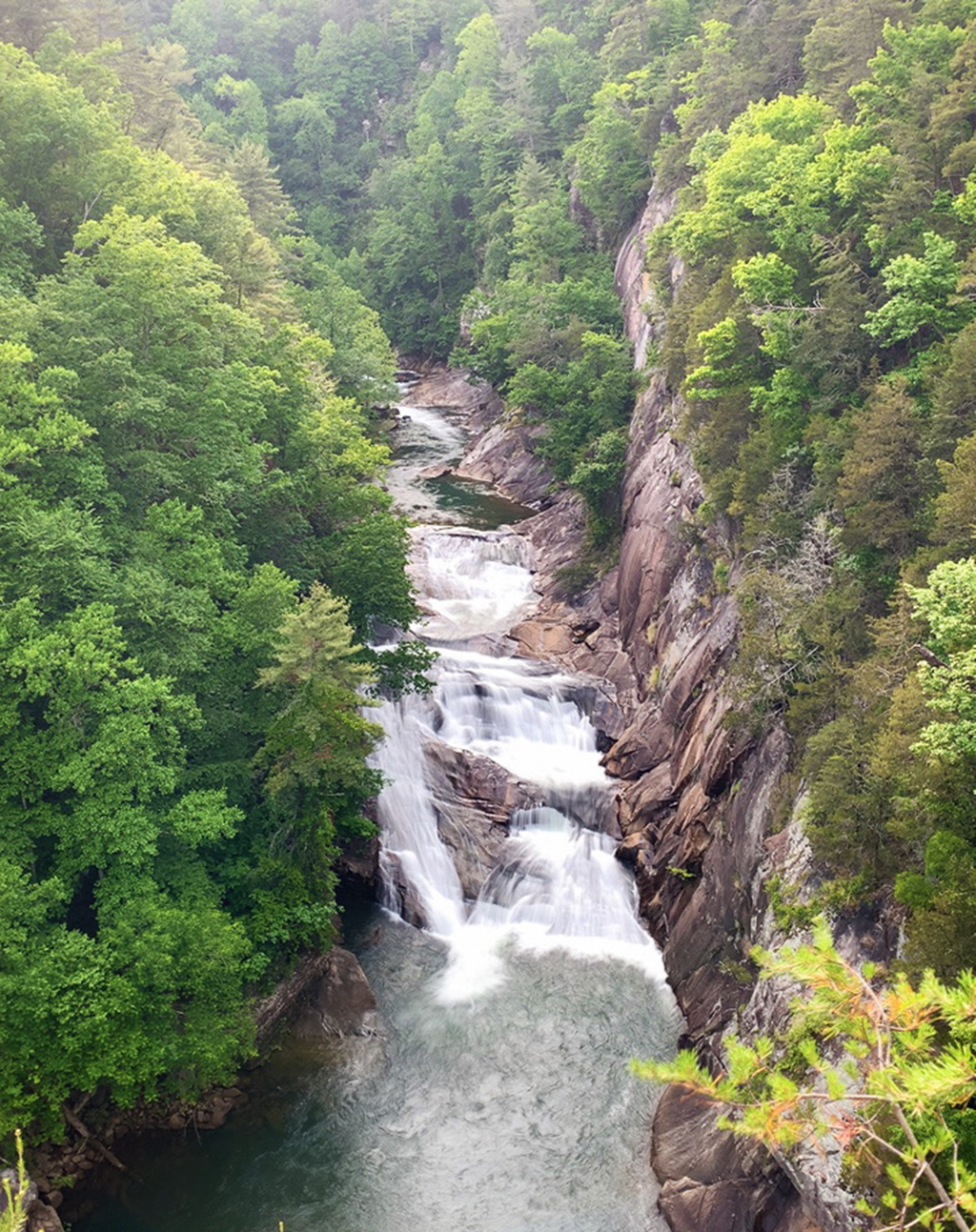 aerial view of Tallulah Gorge