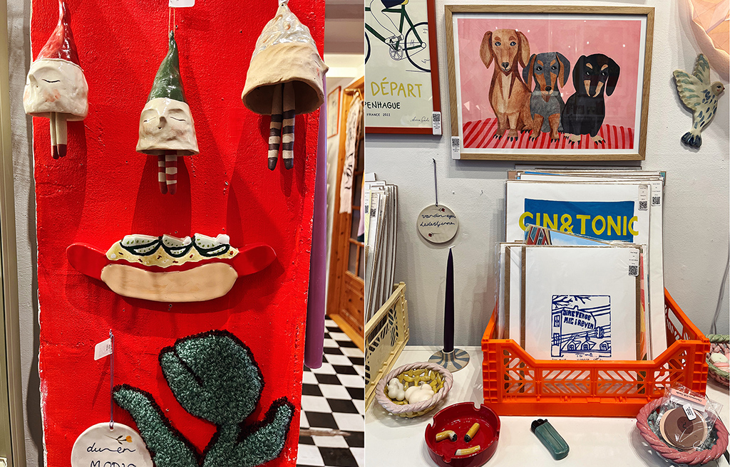 ceramic ornaments and prints at Kræss