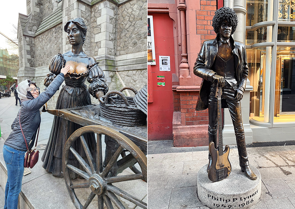 statues of Molly Malone and Phil Lynott